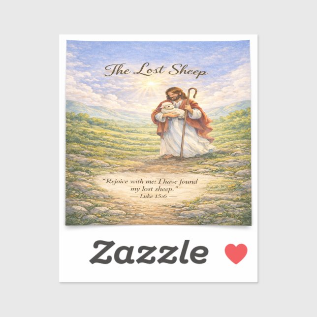 Sticker Luke 15 Parable Lost Sheep  (Feuille)
