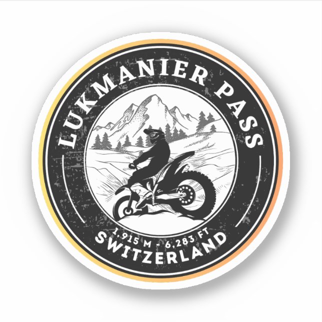 Sticker Lukmanier Pass VTT suisse (Devant)