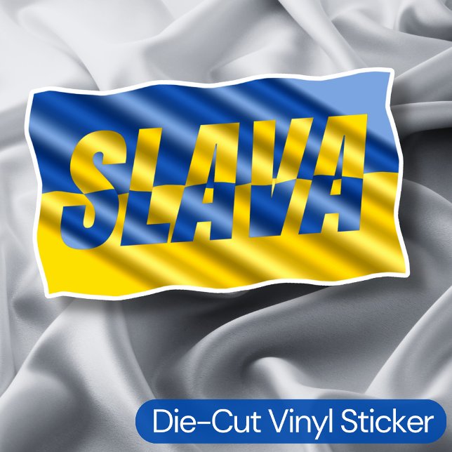 Sticker L'Ukraine bleue et jaune inspire la paix dans la g (Créateur téléchargé)