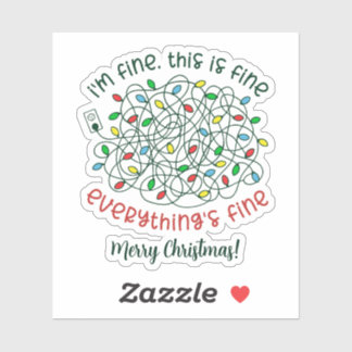 Sticker Lumières de Noël Je vais bien Tout va bien