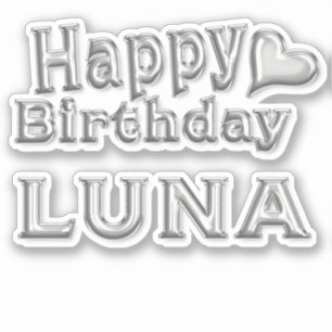 Sticker Luna Happy Birthday