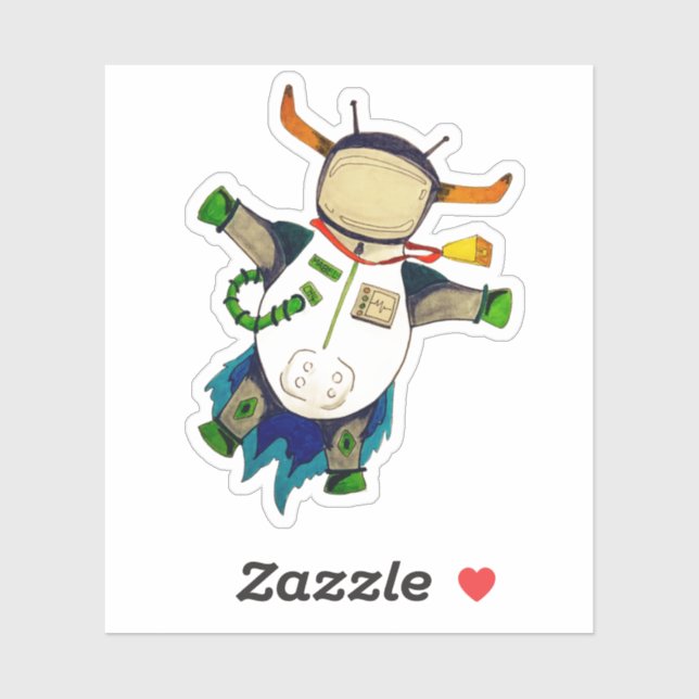 Sticker Lunar Longhorn (Feuille)