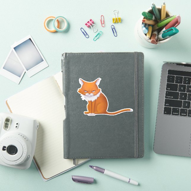 Sticker Lundi Matin Visage de chat (Couverture iPad)