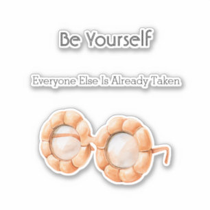 Sticker Lunettes de citrouille Soyez vous-même