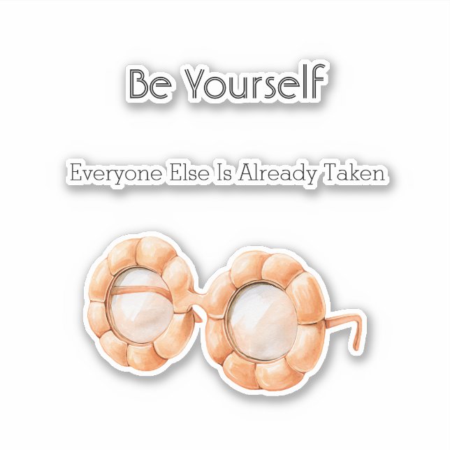 Sticker Lunettes de citrouille Soyez vous-même (Devant)