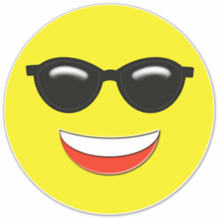 Sticker Lunettes de soleil Cool de refroidissement Emoji