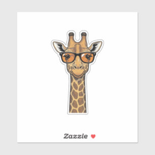 Sticker Lunettes de soleil de girafe cool Vintage Chemise