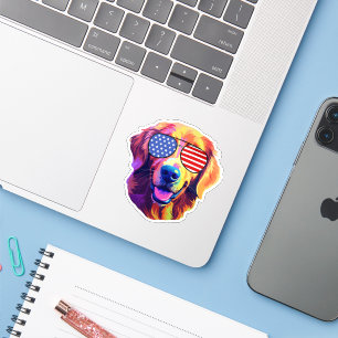 Sticker Lunettes de soleil du drapeau américain de l'amira