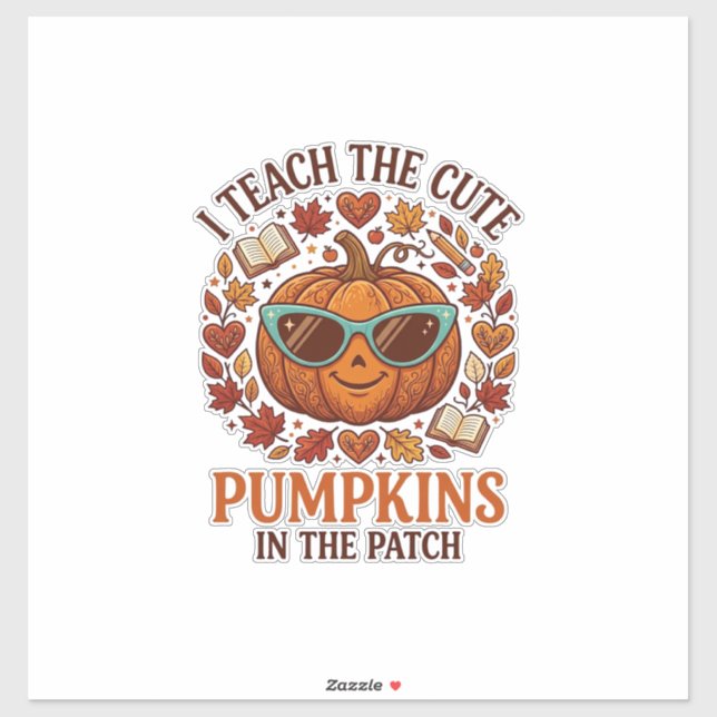 Sticker Lunettes de soleil Halloween Patch Citrouilles Mig (Feuille)