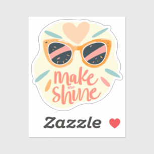 Sticker Lunettes de soleil rétro mignonnes avec citation M