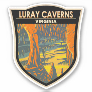 Sticker Luray Caverns Virginia Travel Art Badge
