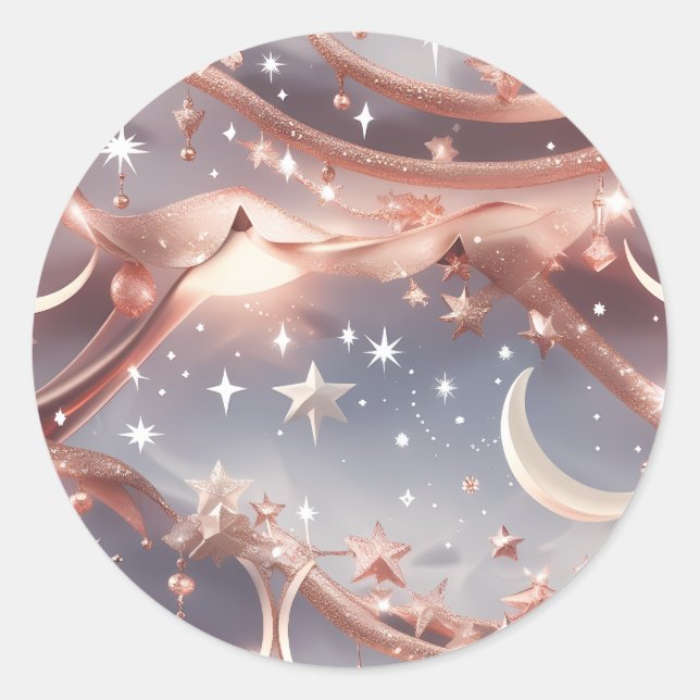 Sticker – Luxury Marble White Celestial Moon (Devant)