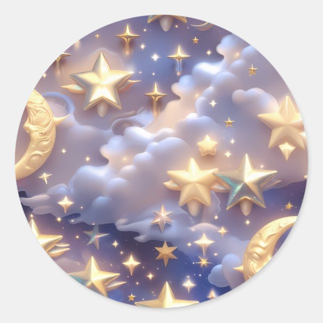 Sticker – Luxury White Celestial Moon (Devant)