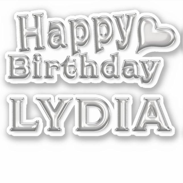 Sticker Lydia Happy Birthday (Devant)