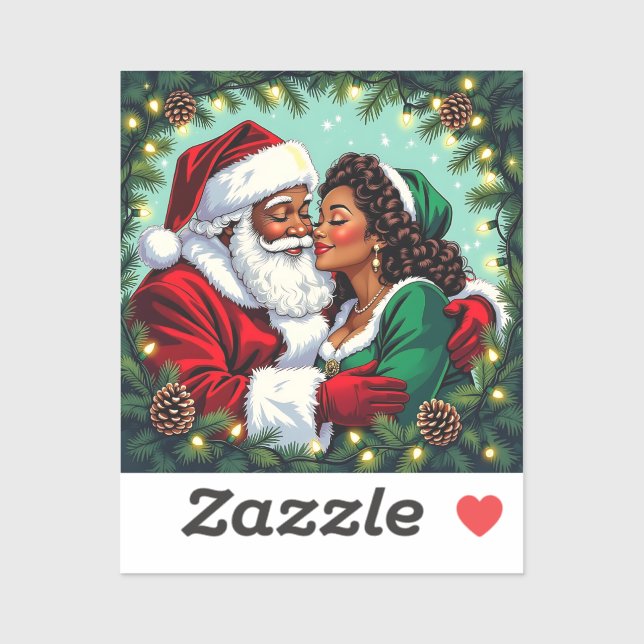 Sticker M. et Mme Clause Joyeux Noël  (Feuille)
