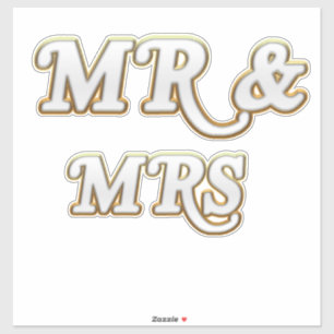 Sticker M. Mme Extra-Large 14" x 14" Vinyl Coupé Sur Mesur