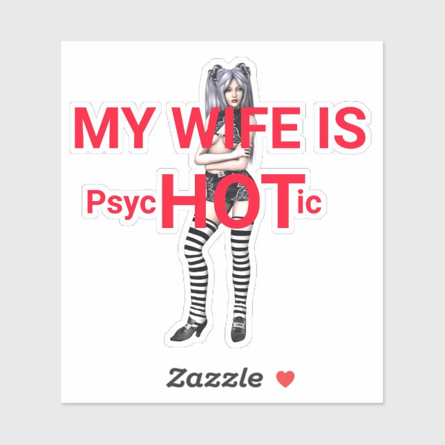 Sticker Ma femme est sexy (Feuille)