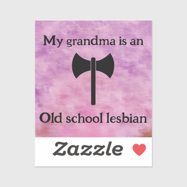 Sticker Ma grand-mère est une lesbienne (Feuille)