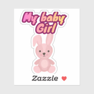 Sticker Ma petite fille lapin mignon