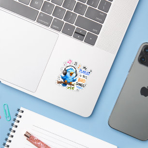 Sticker Ma playlist est à 90% des chants d'oiseaux Enfants