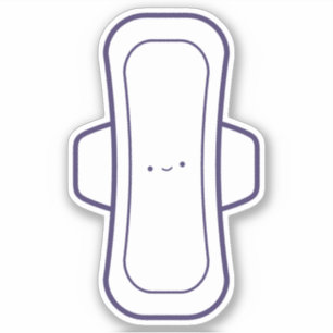 Sticker Ma première période mignonne fille caricaturale ca