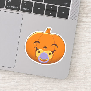 Sticker Ma première sucette Halloween citrouille