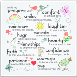 Sticker Ma Prière Pour Vous Bénédictions