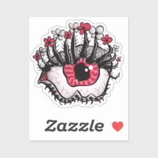 Sticker Macabre Oeil Déplaisant Psychédélique Obscurité
