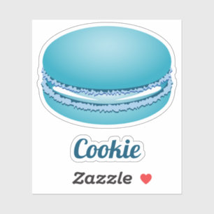 Sticker Macaron bleu pop art