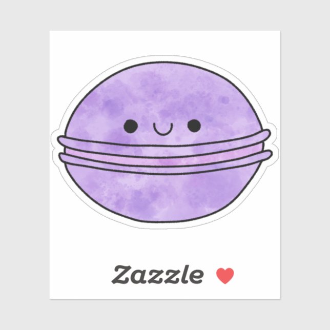 Sticker macaron délicieux (Feuille)