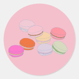 Sticker Macaron français rose Paris