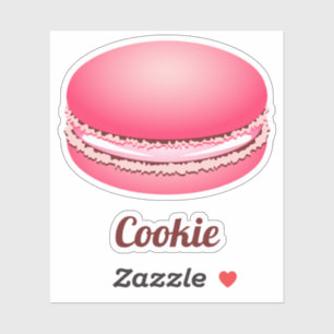 Sticker Macaron rose Pop Cookie