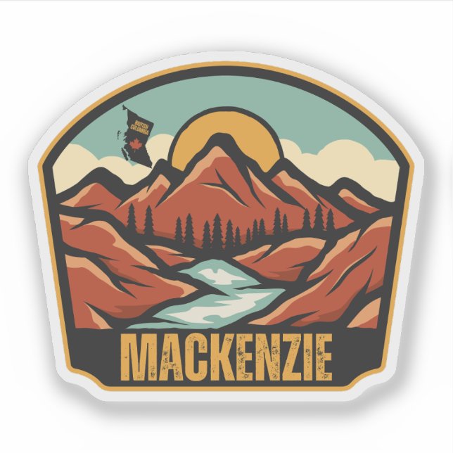 Sticker Mackenzie, Colombie-Britannique (Devant)