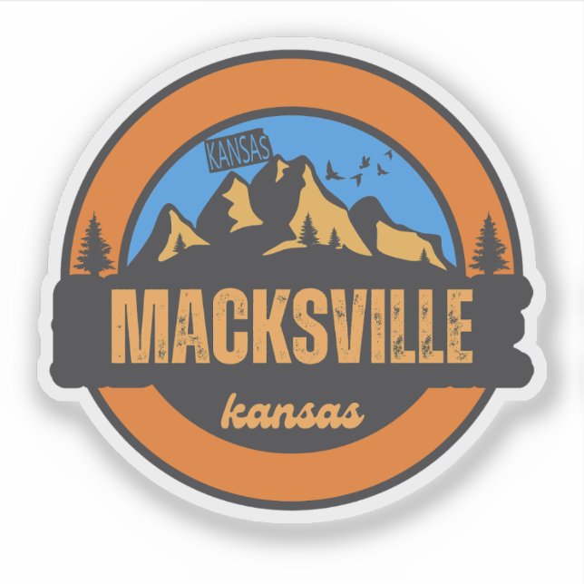 Sticker Macksville, Kansas (Devant)