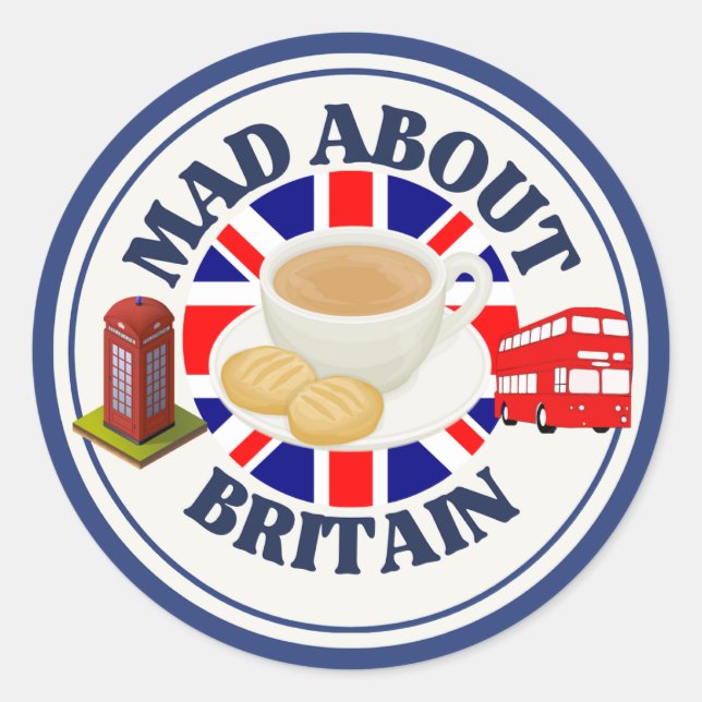 Sticker Mad About Britain (Devant)