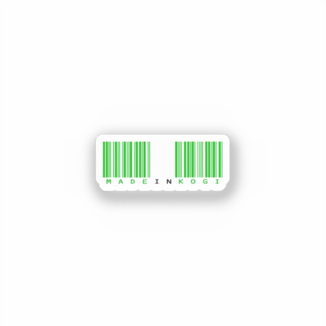 Sticker Made in Kogi State Barcode Flag (Recto)