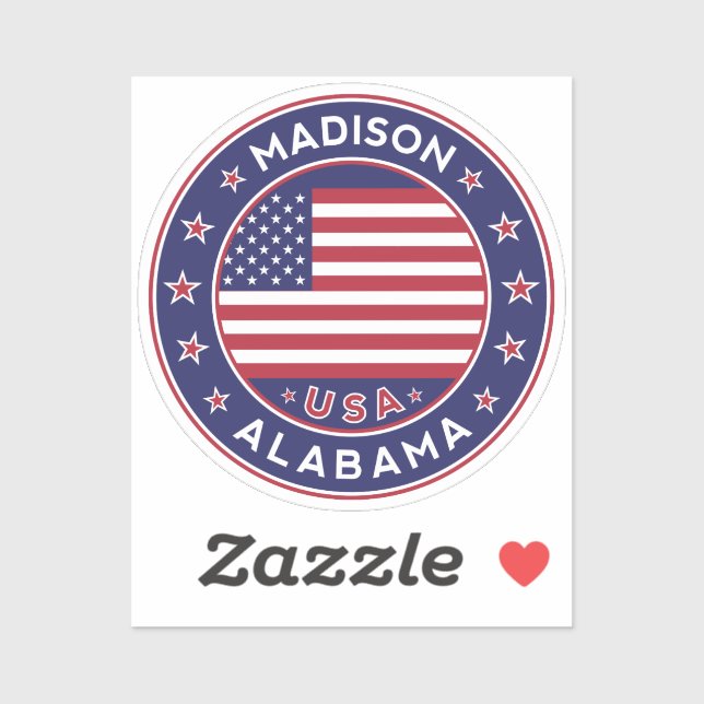 Sticker Madison Alabama, Madison (Feuille)