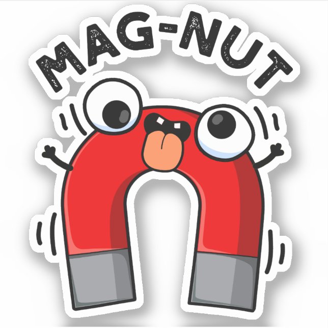 Sticker Mag-nut Blague Aimant Jeu de mots  (Devant)