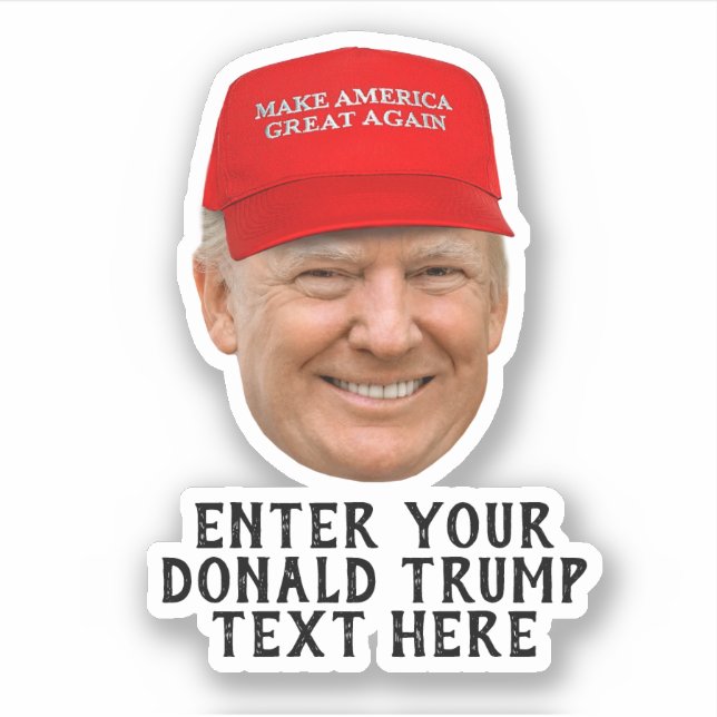 STICKER MAGA DONALD TRUMP PERSONNALISÉ (Devant)