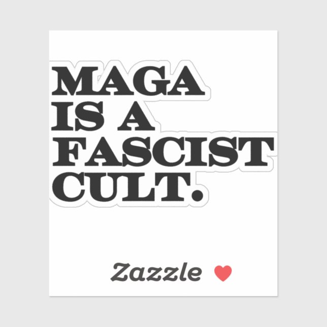 Sticker Maga est un culte fasciste. (Feuille)