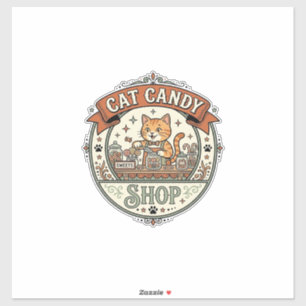 Sticker Magasin de bonbons pour chats Magasin de bonbons p