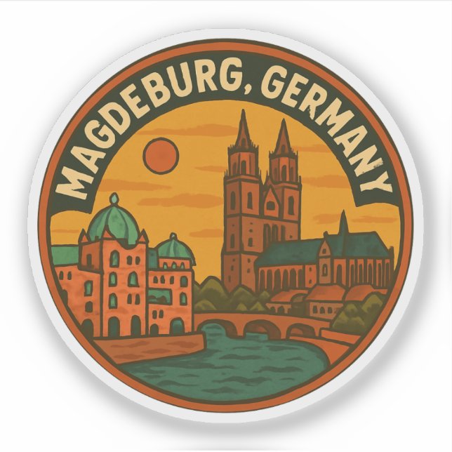 Sticker Magdeburg Germany Cathedral Art (Devant)