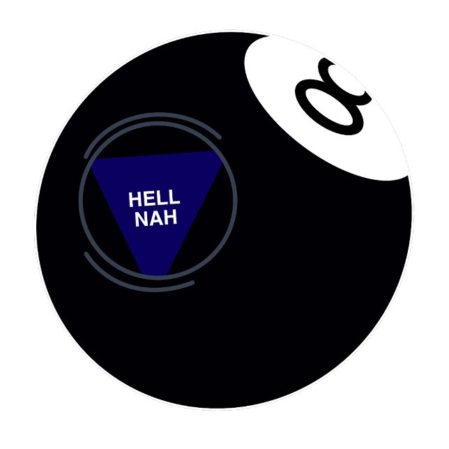Sticker Magic 8 Ball Am I Stupid? Ironic Bowling Ball (Créateur téléchargé)