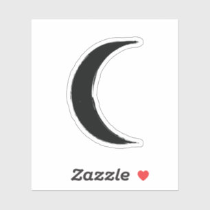 Sticker Magie du Croissant Noir Magie de la Lune Sombre As