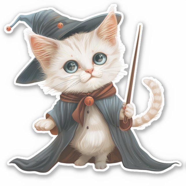 Sticker Magique Assistant Chat/Sticker Sorcière (Devant)