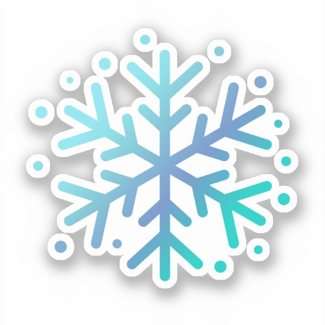 Sticker magique pour flocon de neige en hiver (Recto)