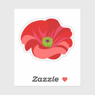 Sticker Magnifique coquelicot rouge commémoratif