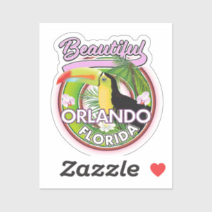 Sticker Magnifique logo de voyage Miami Orlando