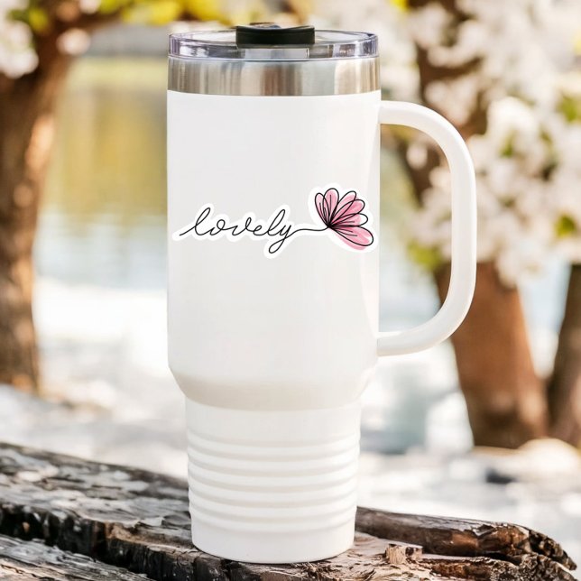 Sticker Magnifique Ordinateur portable à fleurs Word | Sti (Lovely Affirmation Vinyl Sticker)