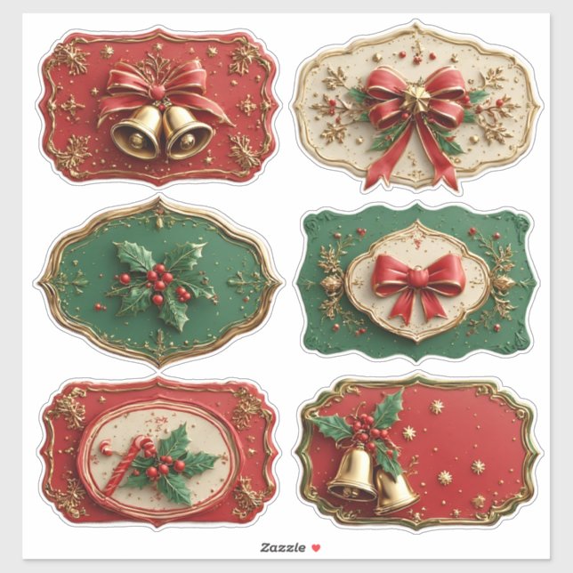 Sticker Magnifiquement conçus biscuits de Noël (Feuille)